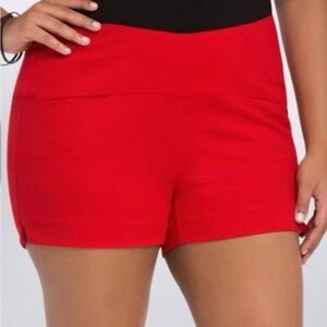 Torrid red high waisted textured shorts 16 plus size EUC